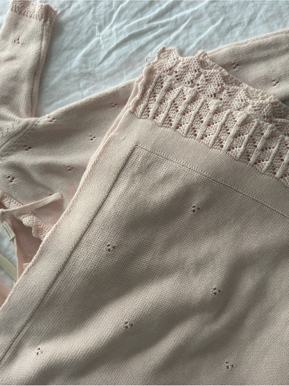Baby Knit Hooded Romper & Blanket Set - Pale Pink - Picture 3 of 4